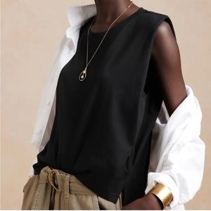Banana Republic black sleeveless top